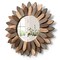 12 inch Boho Wall DecorDecorative Mirror for Wall Decor with Rustic Wood Sunburst Framed Boho Bedroom Decor Room Decor Home Decor for Bedroom Living Room Tril Color